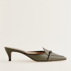 Reformation Sage Green norris heels